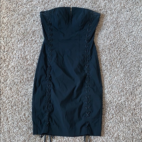 Express Dresses & Skirts - express black lace up dress